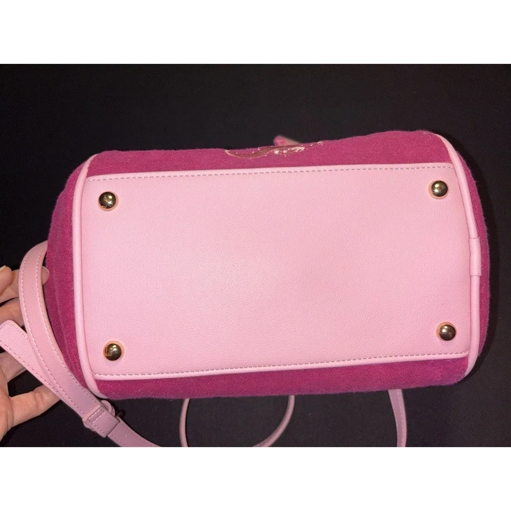 Juicy Couture Hot Pink Satchel Purse Gold Chain Crossbody Ice Cream Charm NWT!